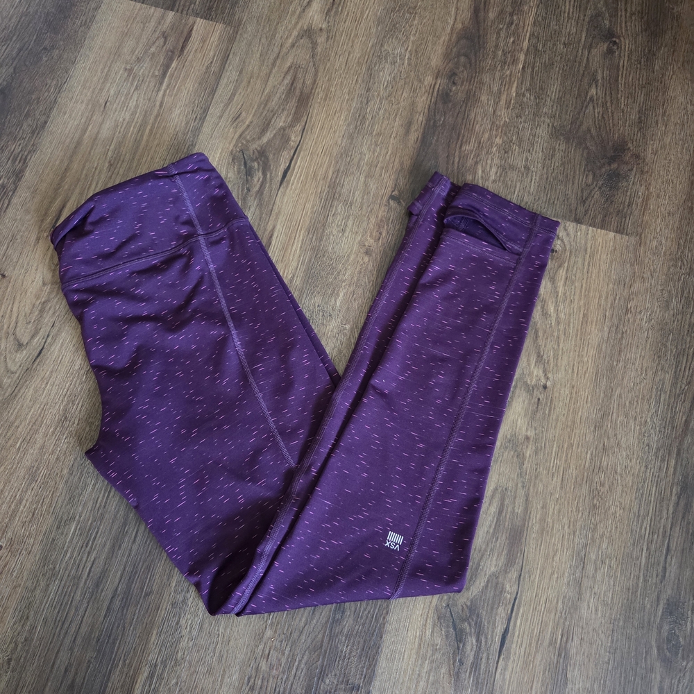 Victoria's Secret Purple Leggings with Dotted Pattern